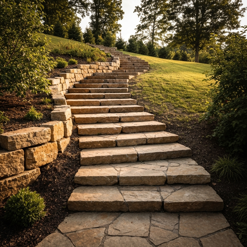 Natural stone installation
