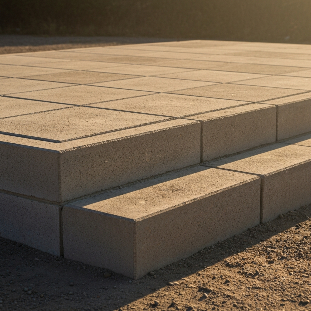 Concrete block installation