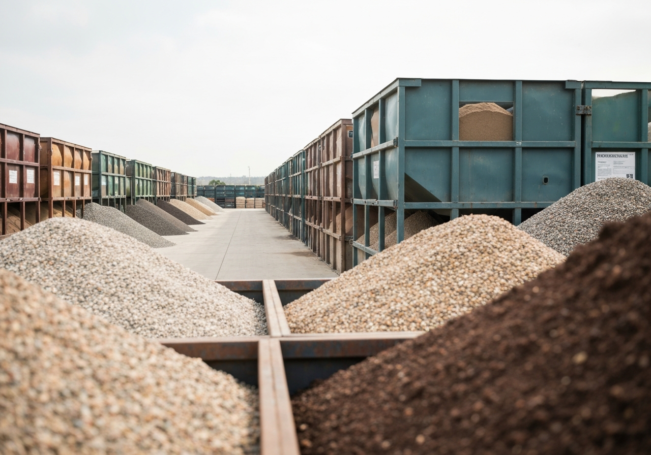 Landscape supply yard