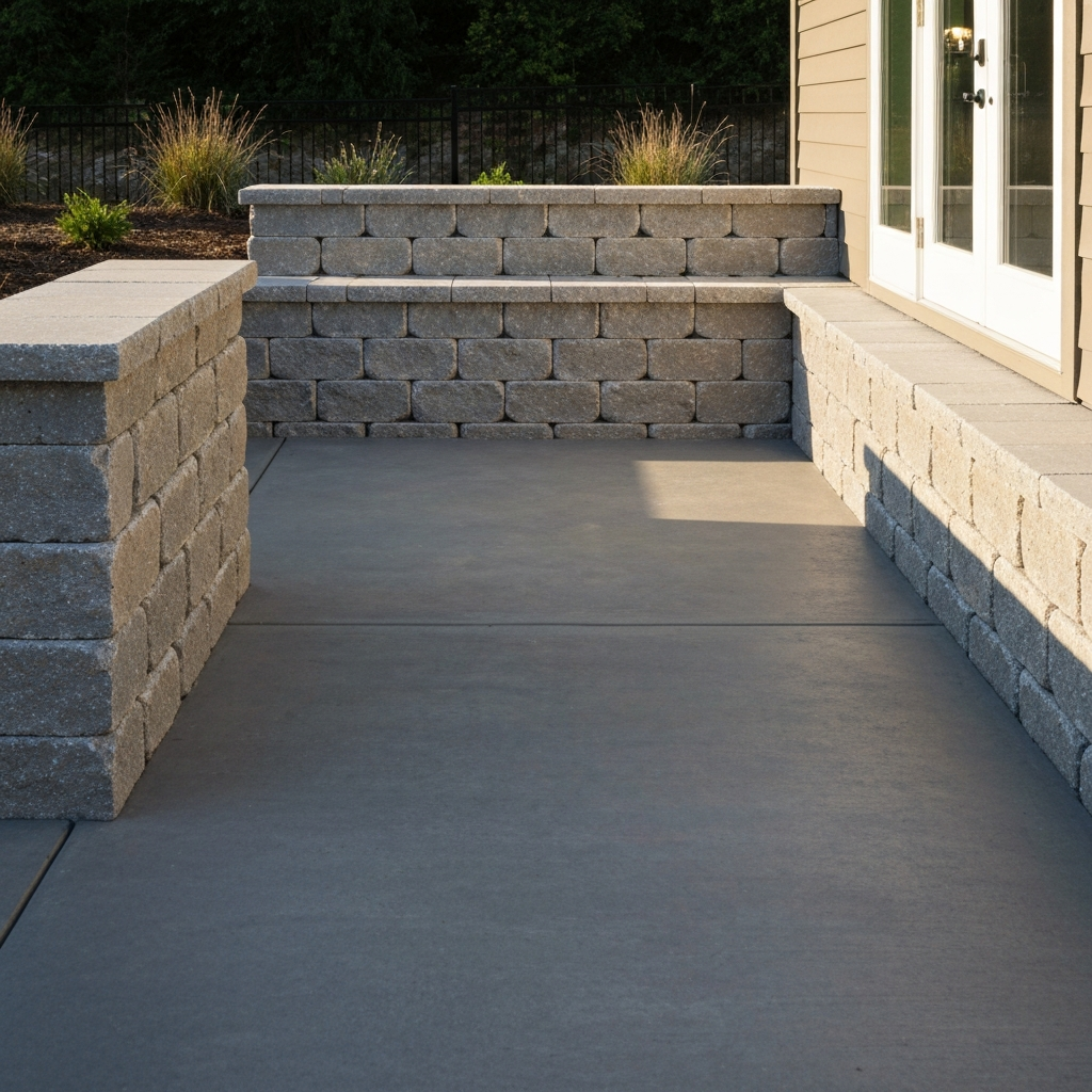 Retaining wall used as a seating wall