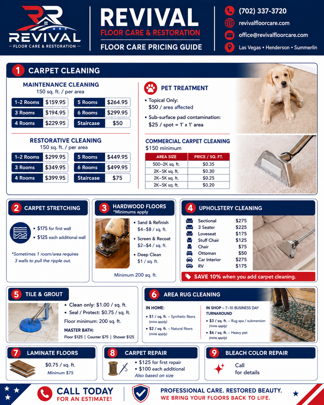 Revival Floor Care Pricing Guide