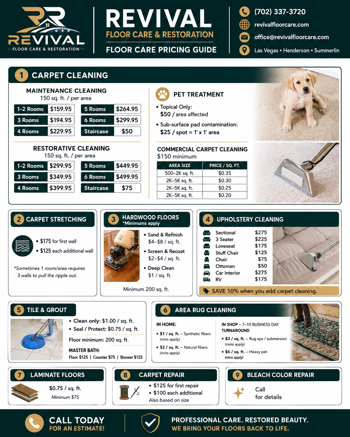 Revival Floor Care Pricing Guide