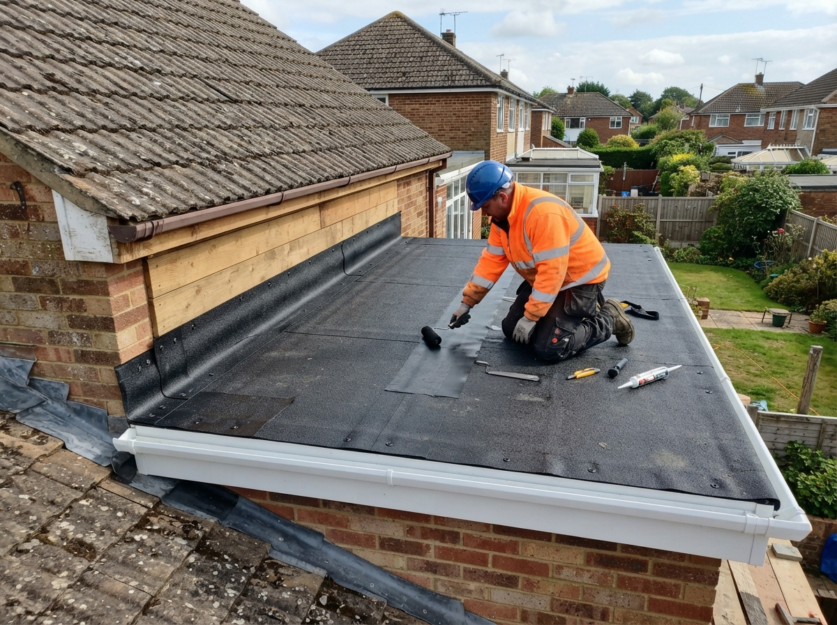 EPDM flat roof installation in Livingston, West Lothian