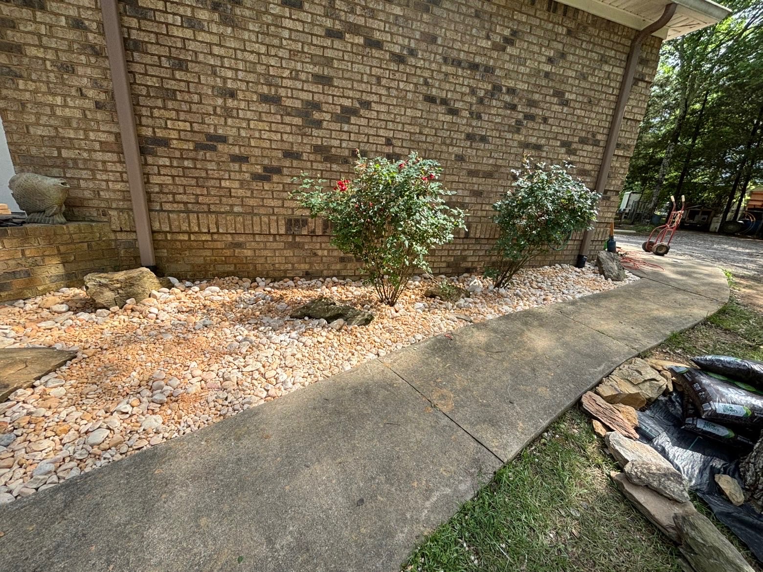 Decorative Rock Bed