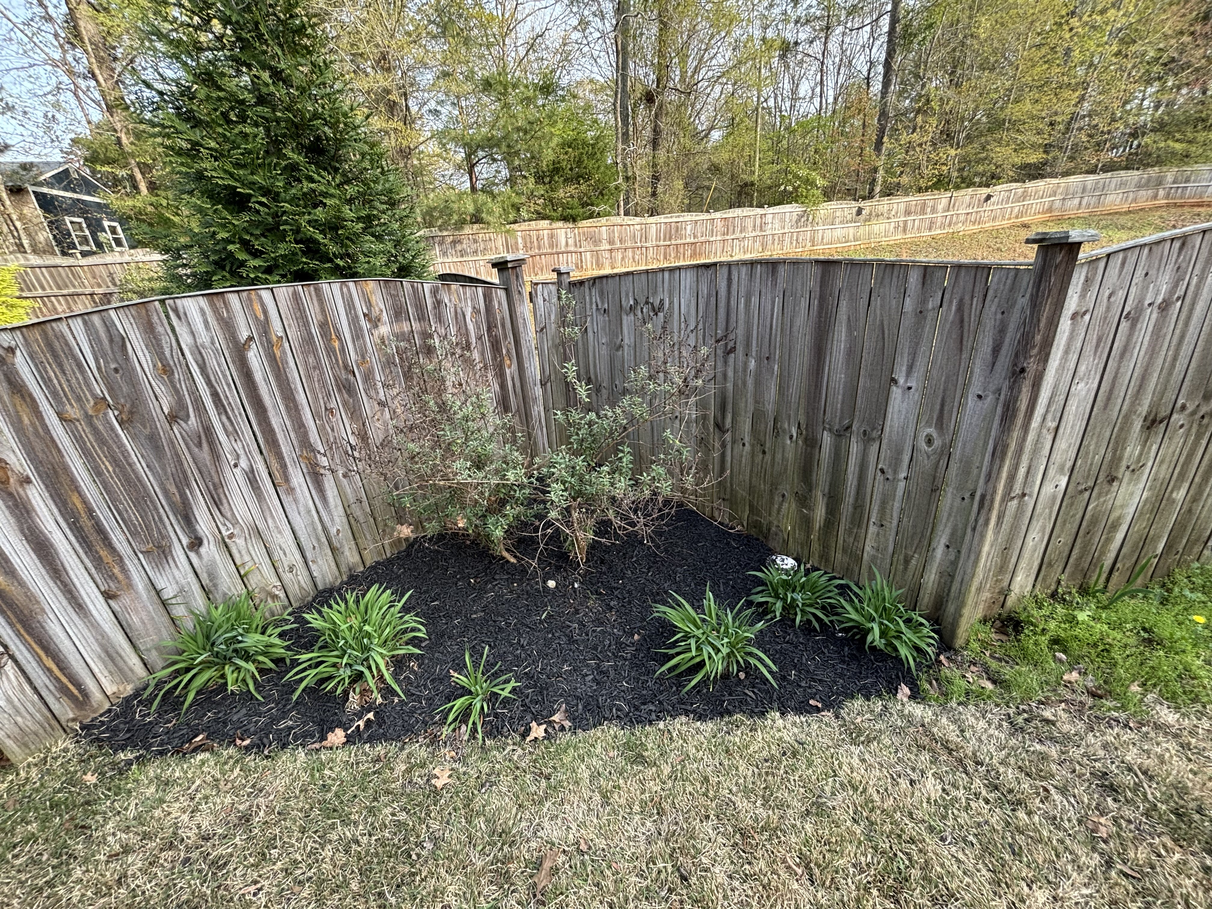 Corner Mulch Bed
