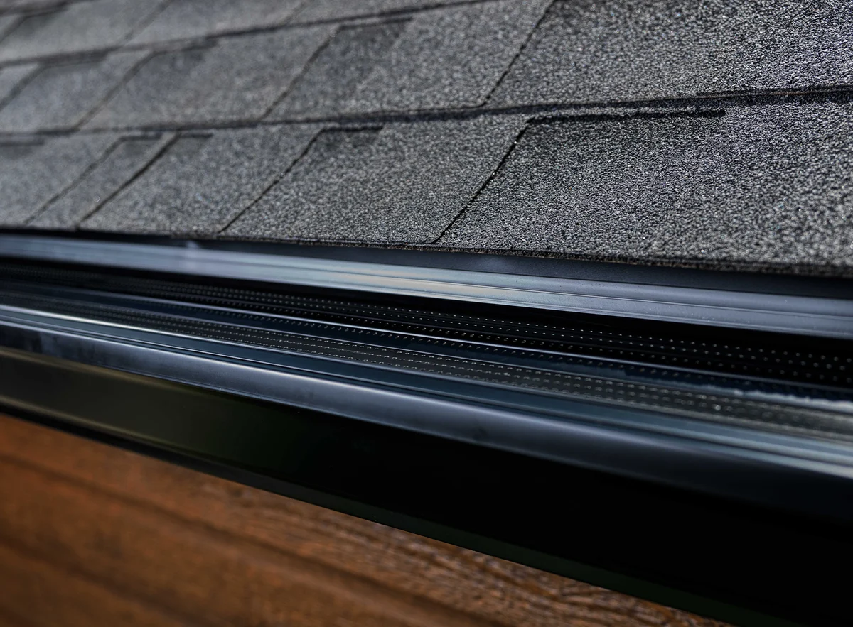 Gutter guard protection system installed along roofline on a Cookeville TN home