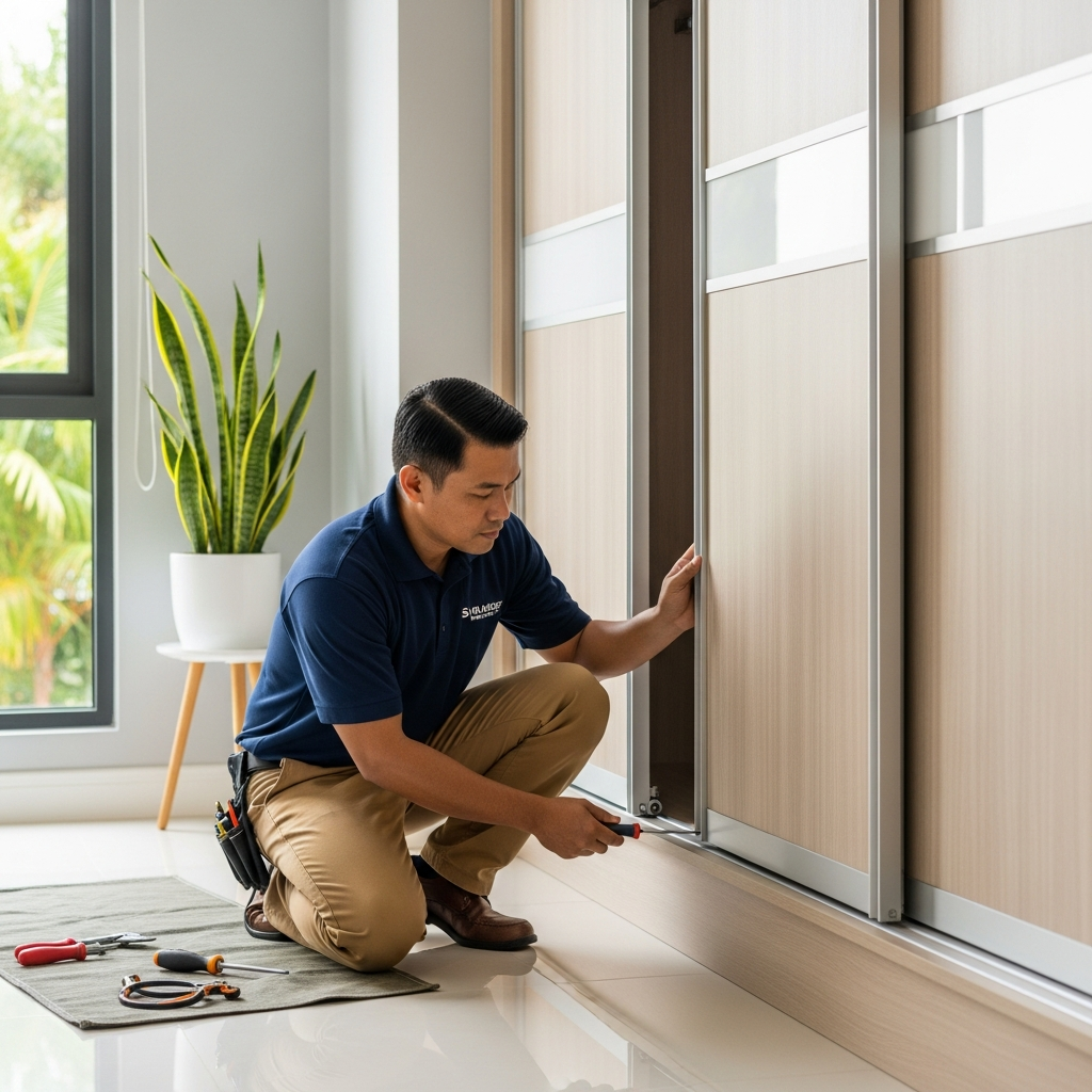 Sliding door repair Singapore for wardrobe and glass doors
