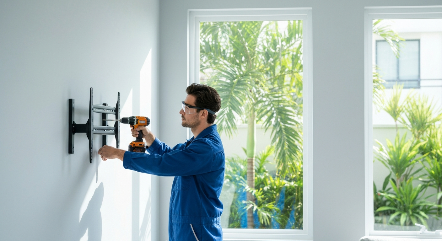TV bracket installation Singapore for wall mounted TV