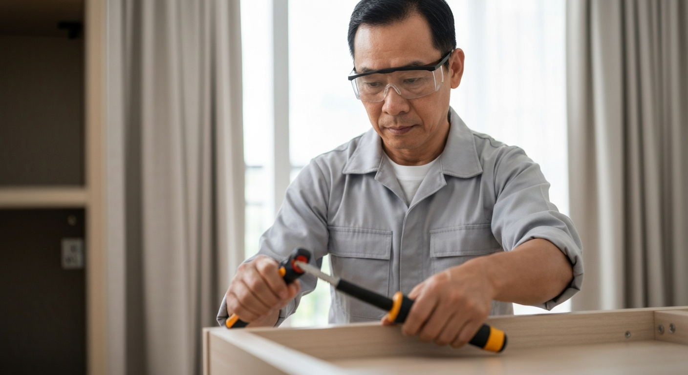 Furniture assembly Singapore handyman assembling home furniture