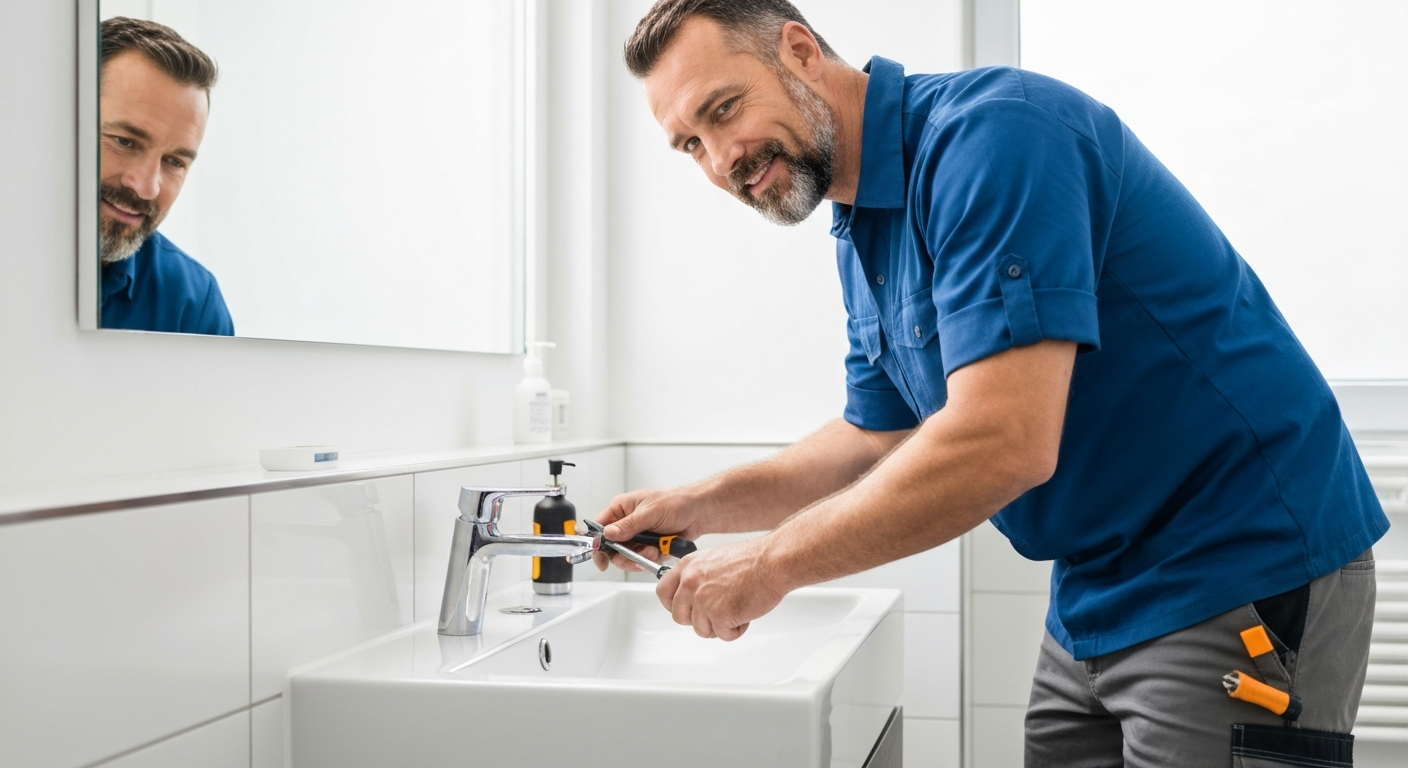 Handyman fixing sink tap Singapore