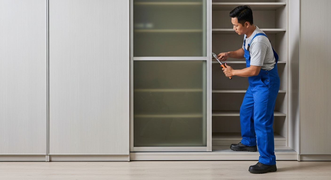 Sliding door repair Singapore for wardrobe and glass doors