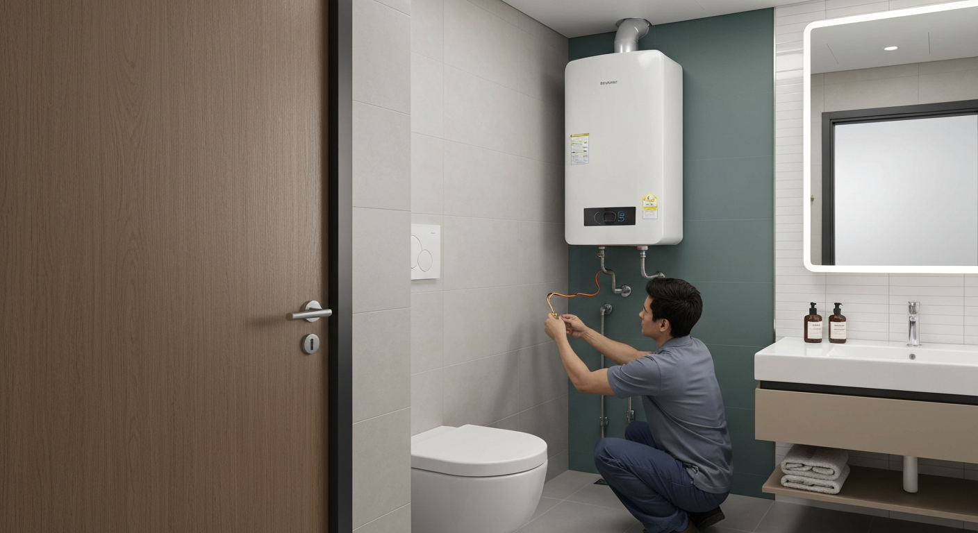 Water heater installation Singapore for HDB and condo bathroom
