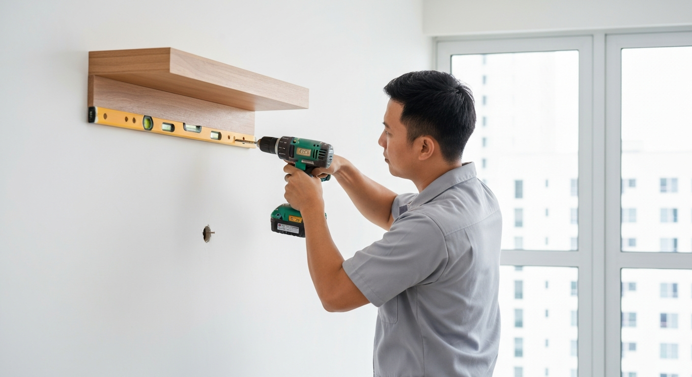 Drilling service Singapore for wall mounting and home installation