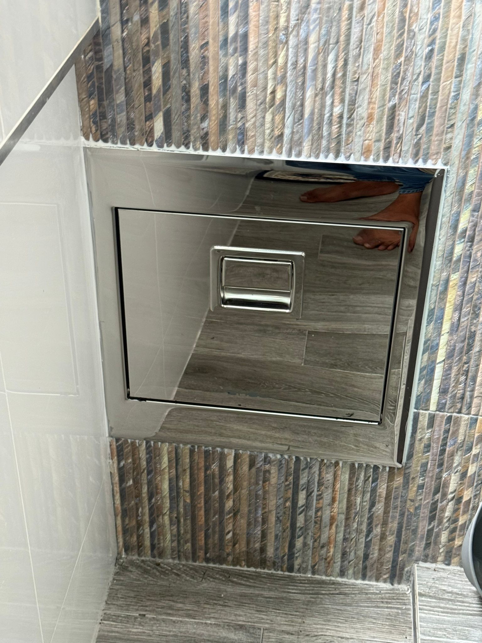 Rubbish chute replacement Singapore real job photo