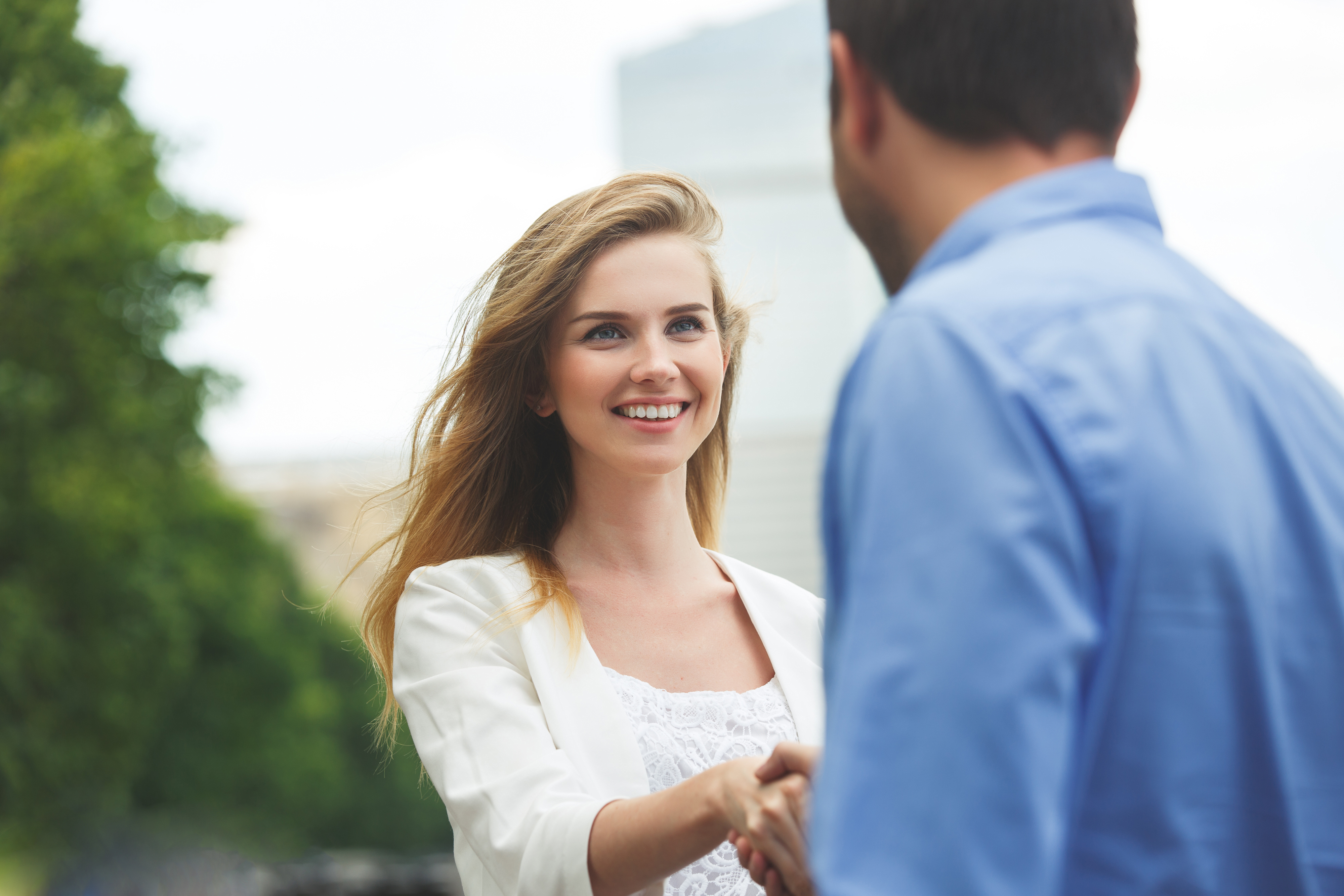 Two people shaking hands