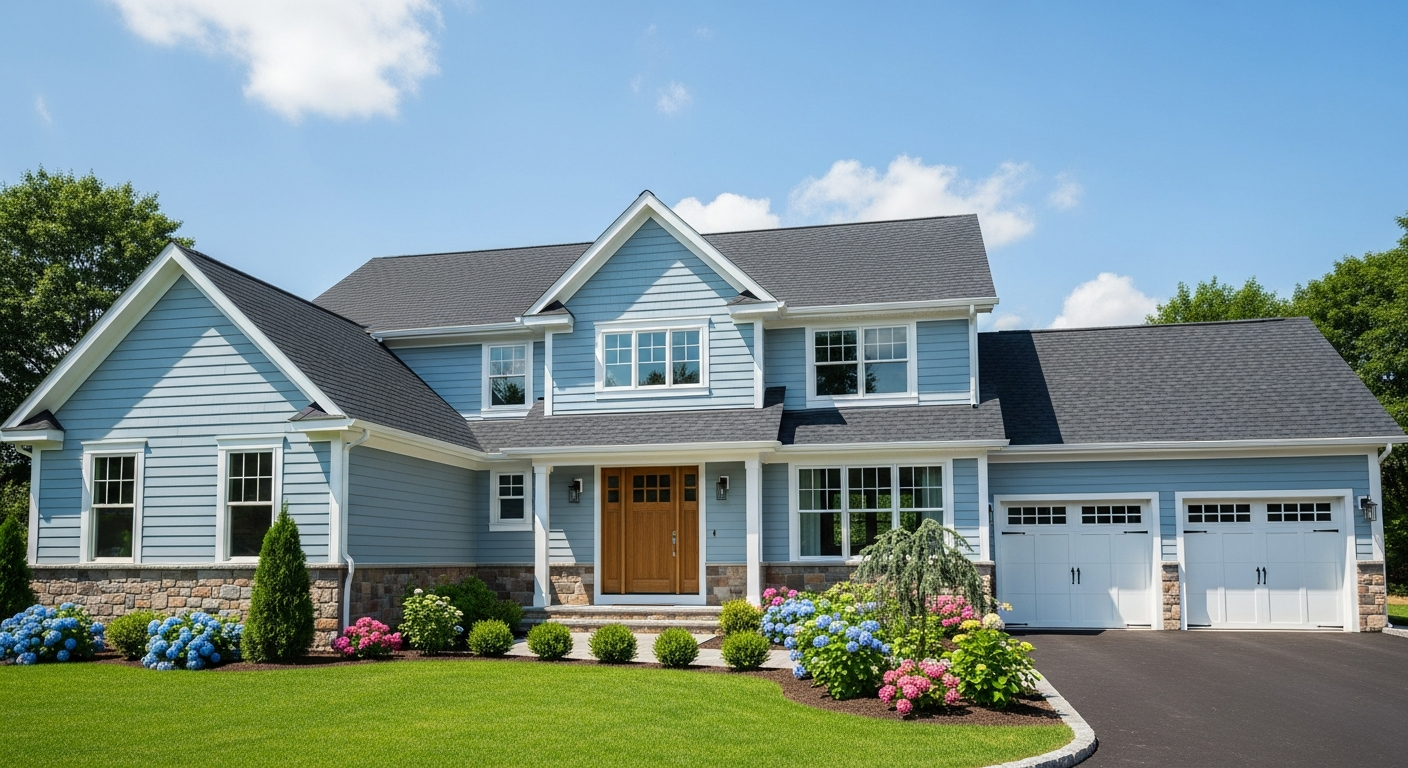 Newly remodeled home exterior