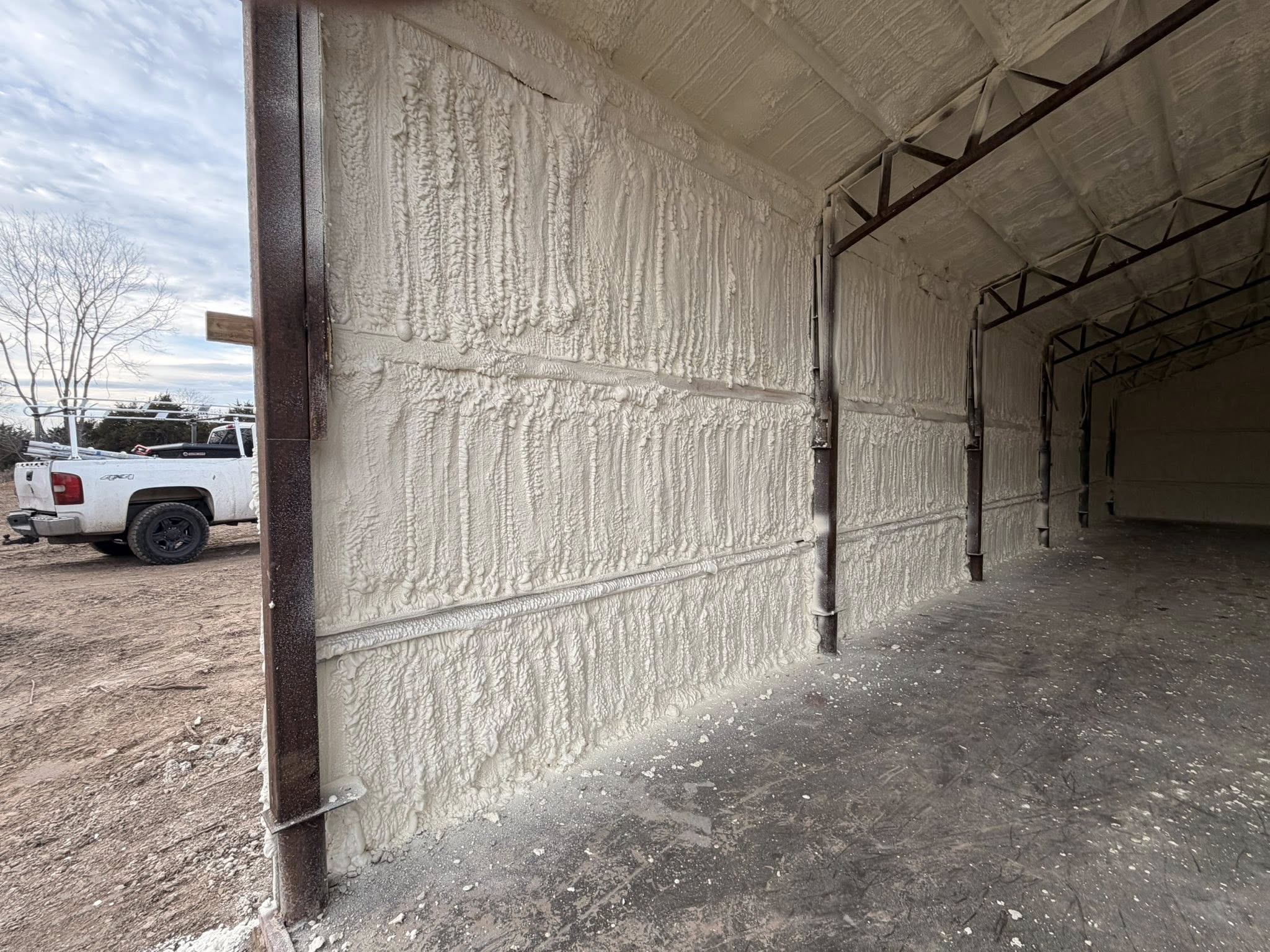 Spray foam insulation
