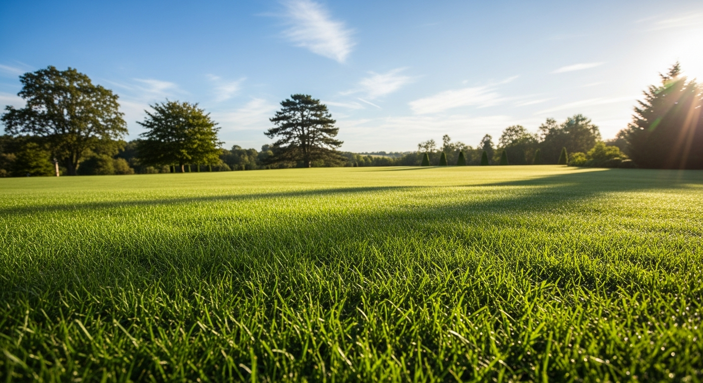 Beautiful perfectly manicured lawn