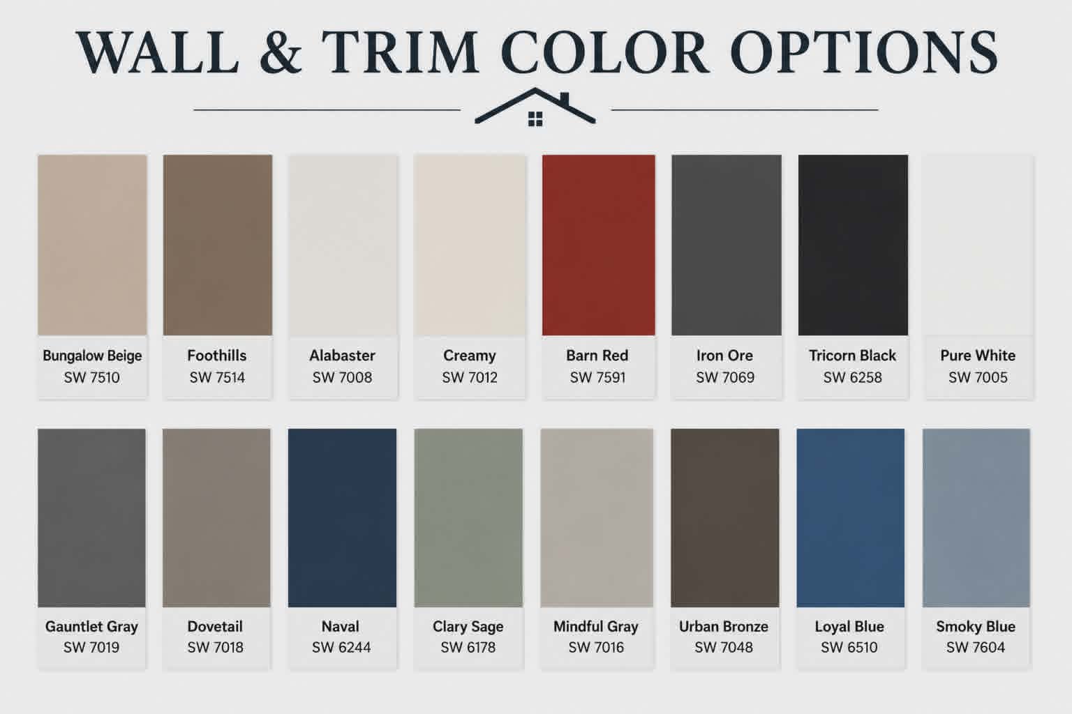 Wall & Trim Color Options