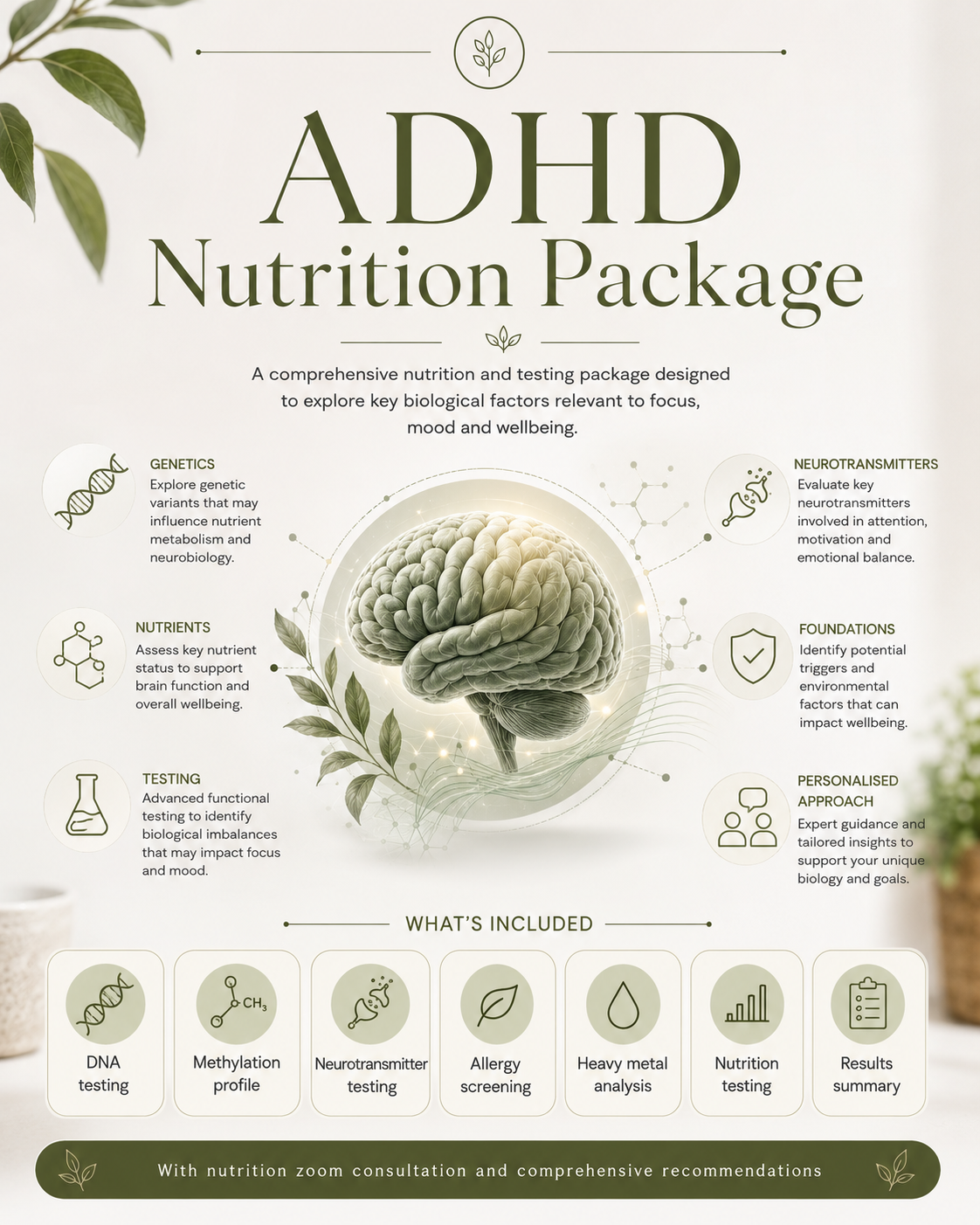 ADHD Nutrition Package Infographic