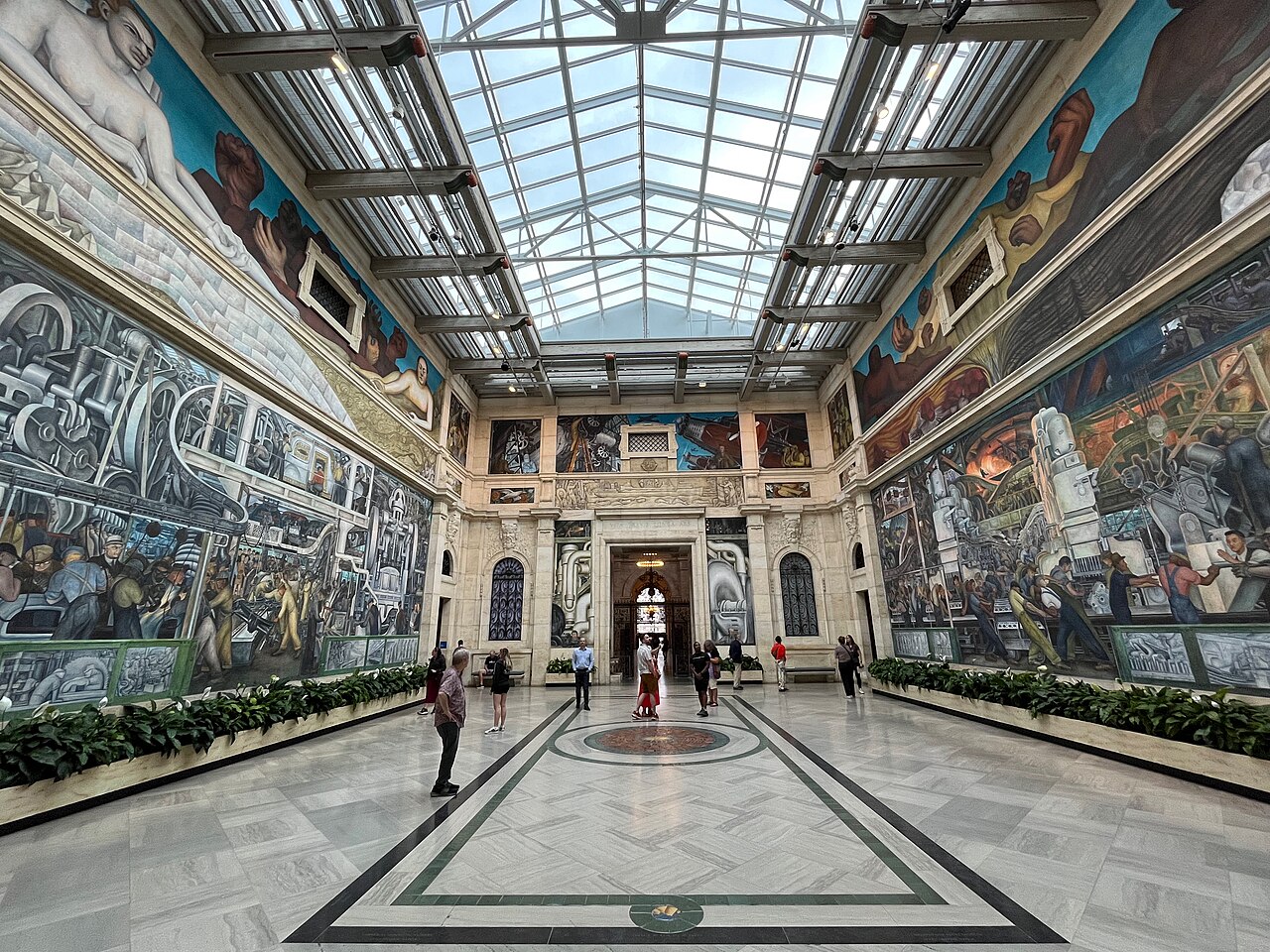 Detroit Industry Murals by Diego Rivera inside the Detroit Institute of Arts