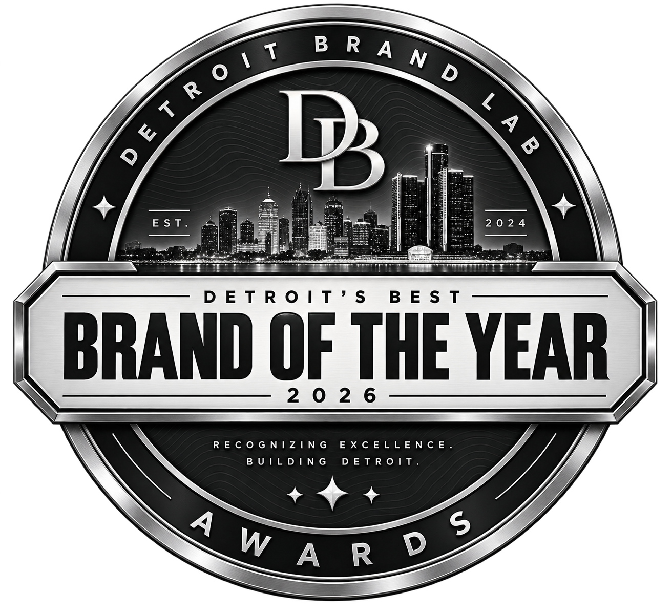 Detroit's Best Brand of the Year 2026 Badge — light variant