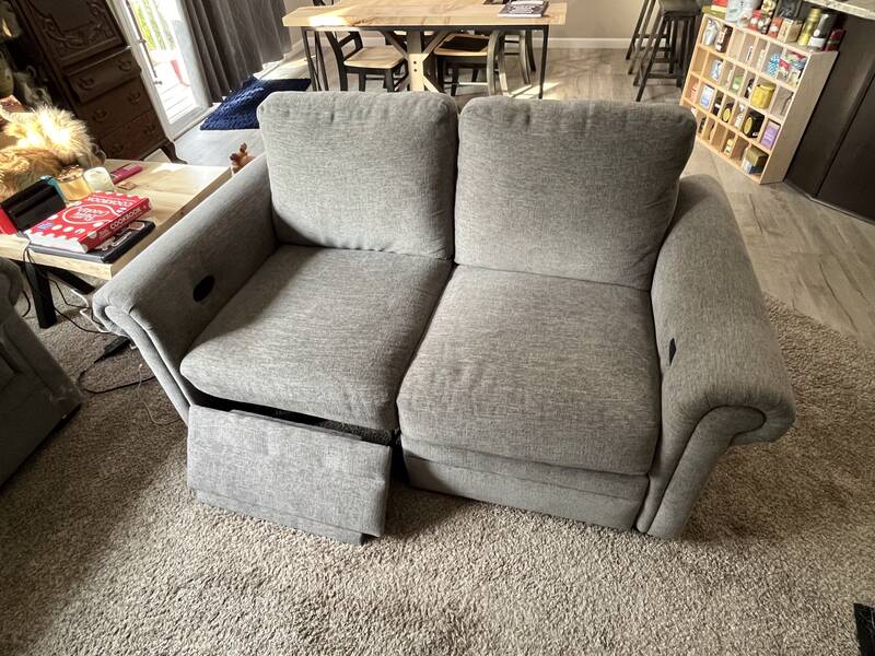 Before: Reclining Loveseat Mechanism Repaired