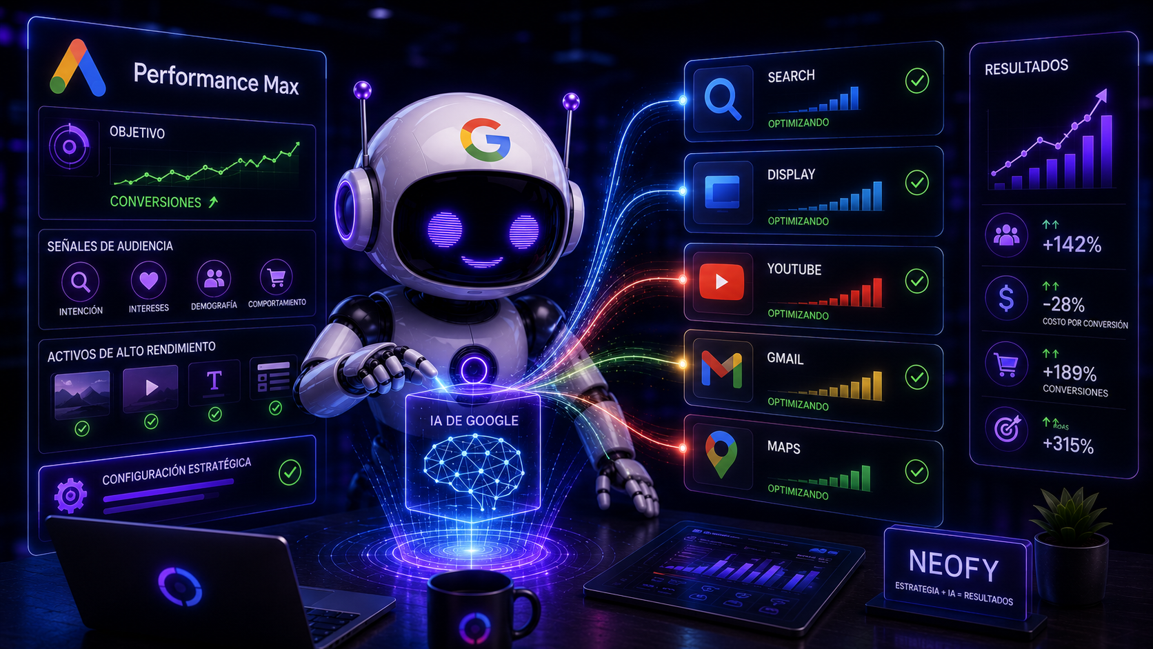 Performance Max Google Ads Colombia — campañas con IA de Google
