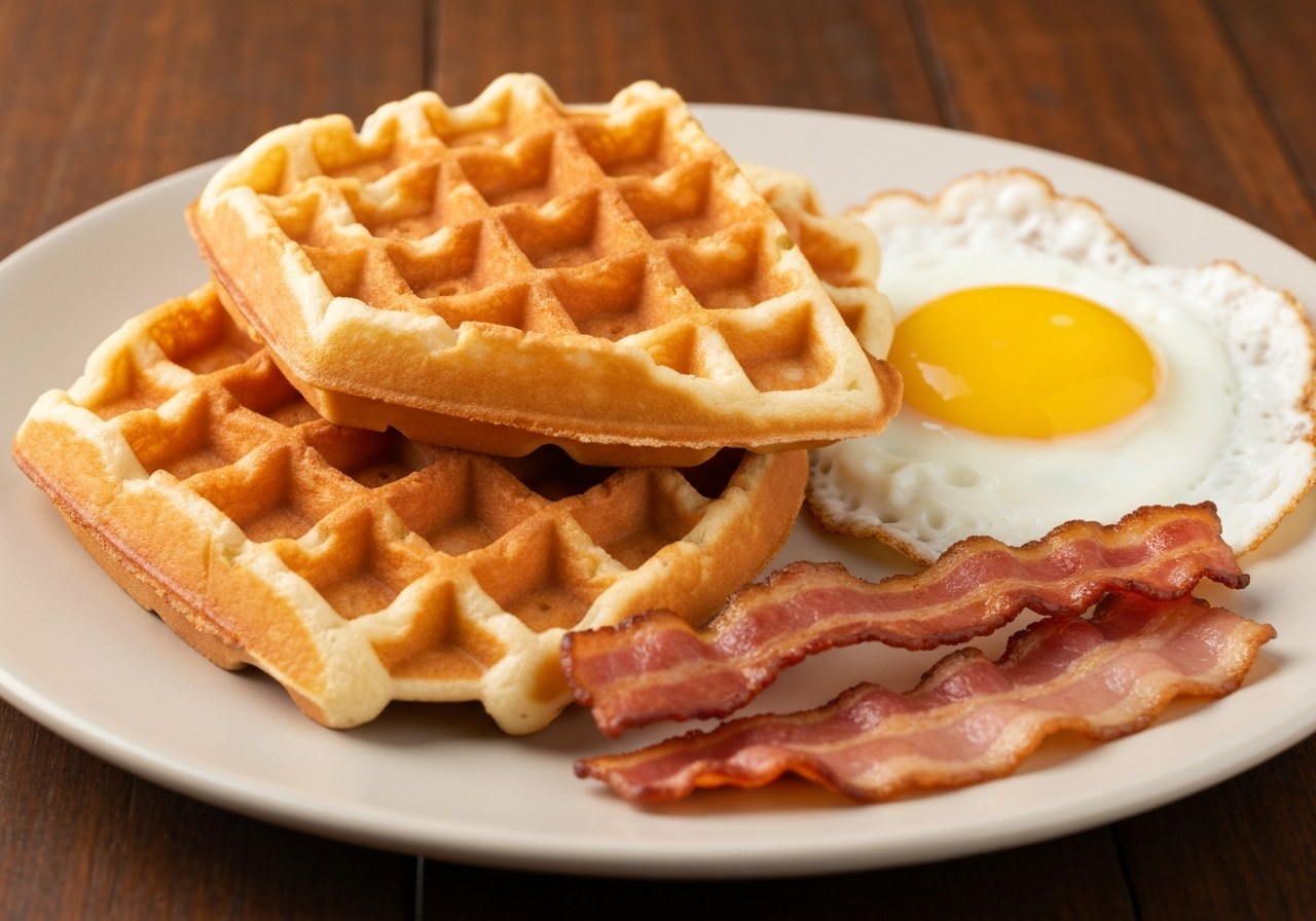 2 Waffles/Eggs/Bacon
