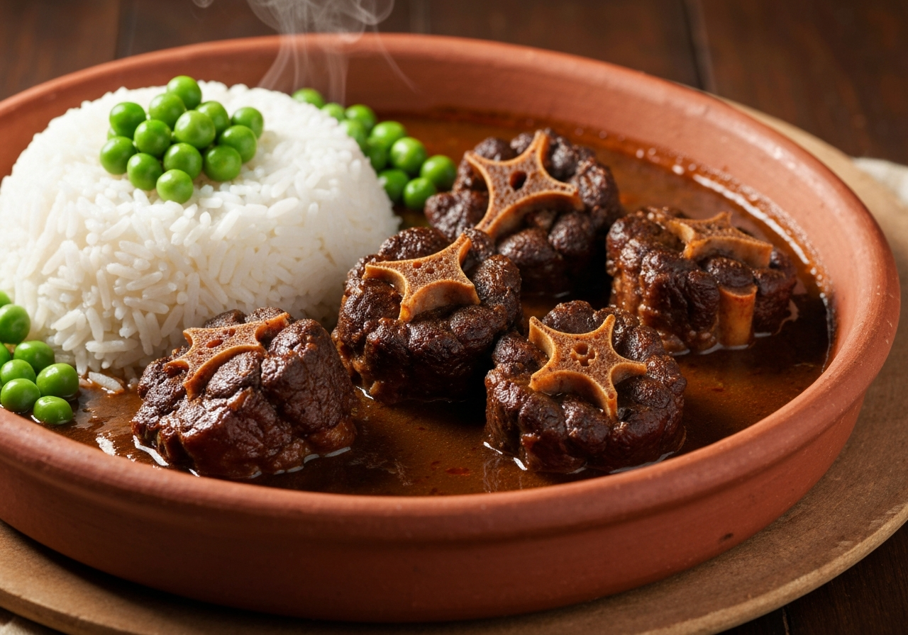 Rich Jamaican oxtail stew served fresh