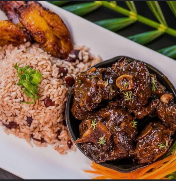 Rich Jamaican oxtail stew served fresh at Gempie's Gazebo Portmore