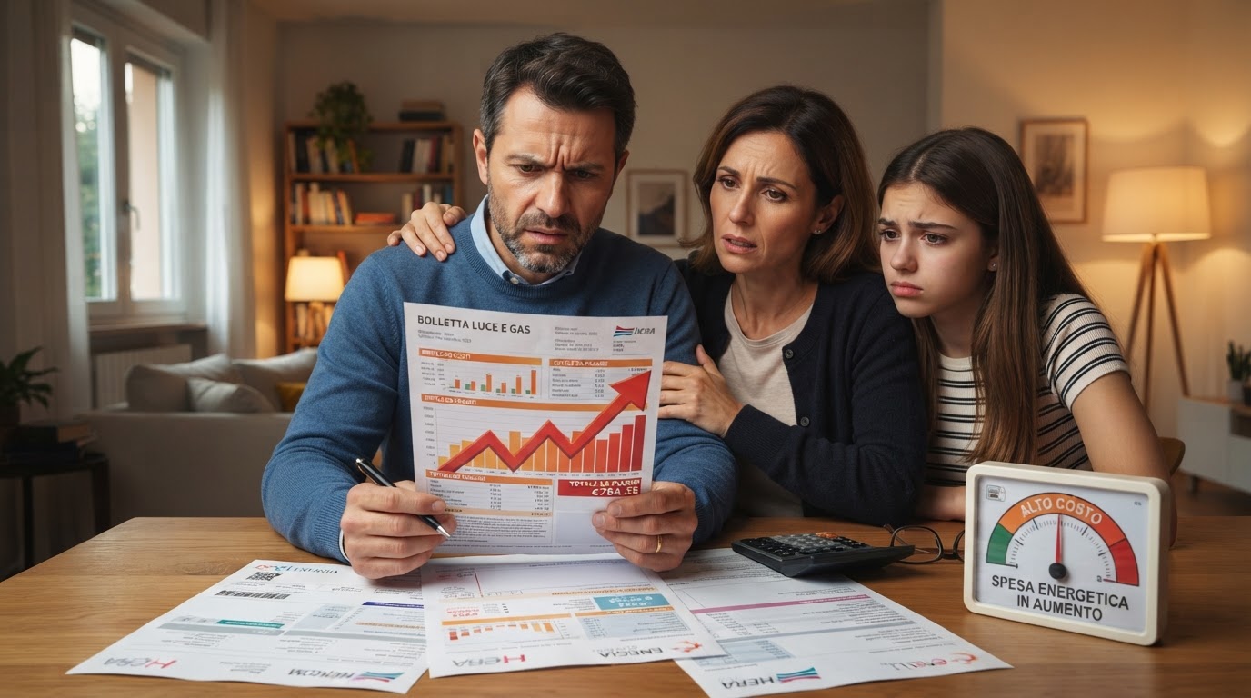 Bollette Luce e Gas in Rialzo: Fino a 982€ da Settembre a Dicembre 2026, +40% per le Famiglie Italiane