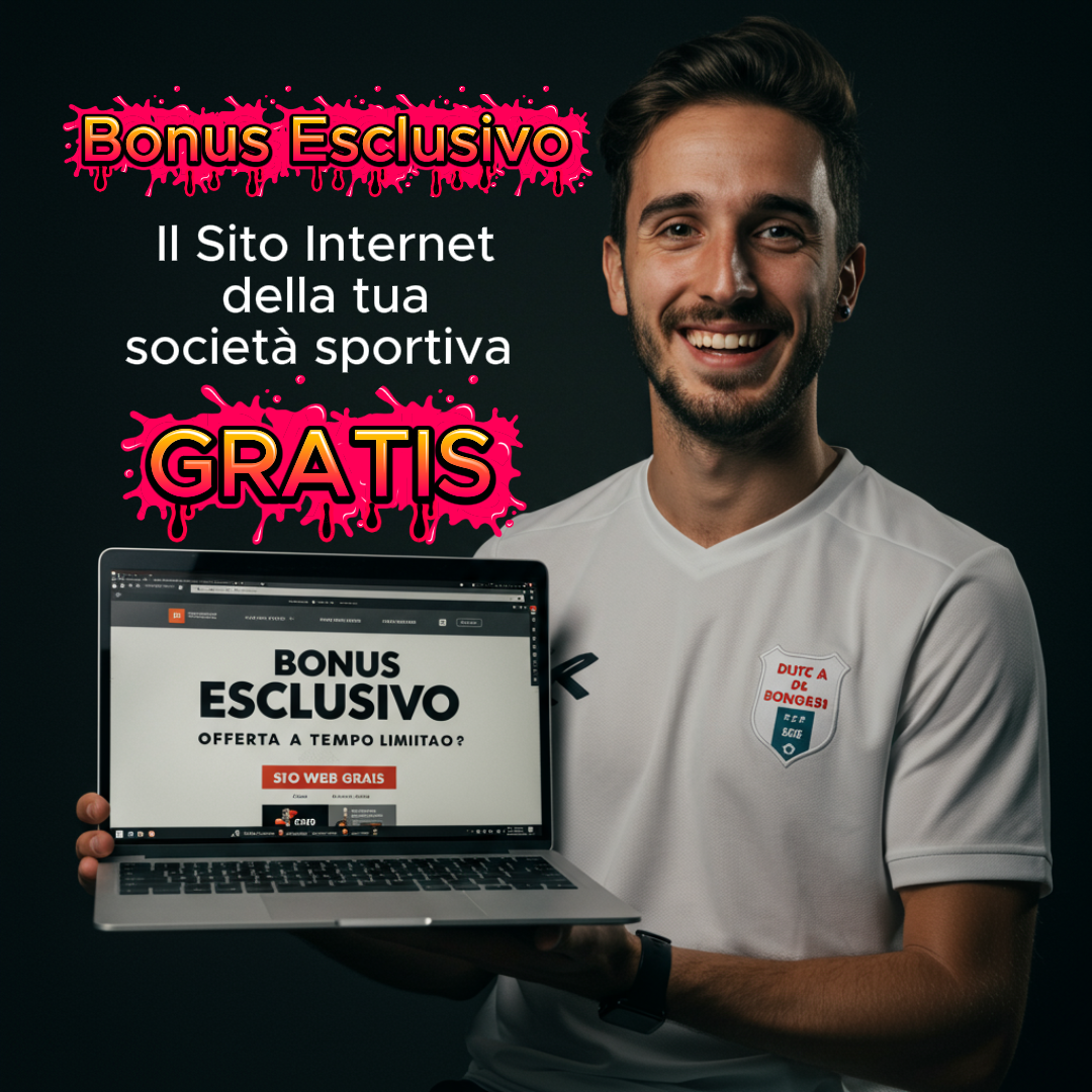 Bonus Esclusivo: Il Sito Internet della tua Società Sportiva GRATIS!