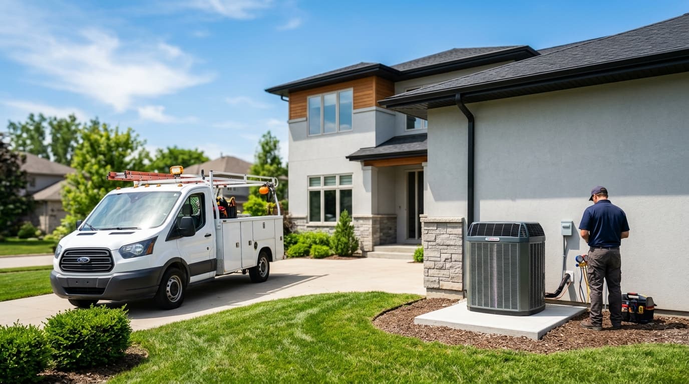 HVAC work truck