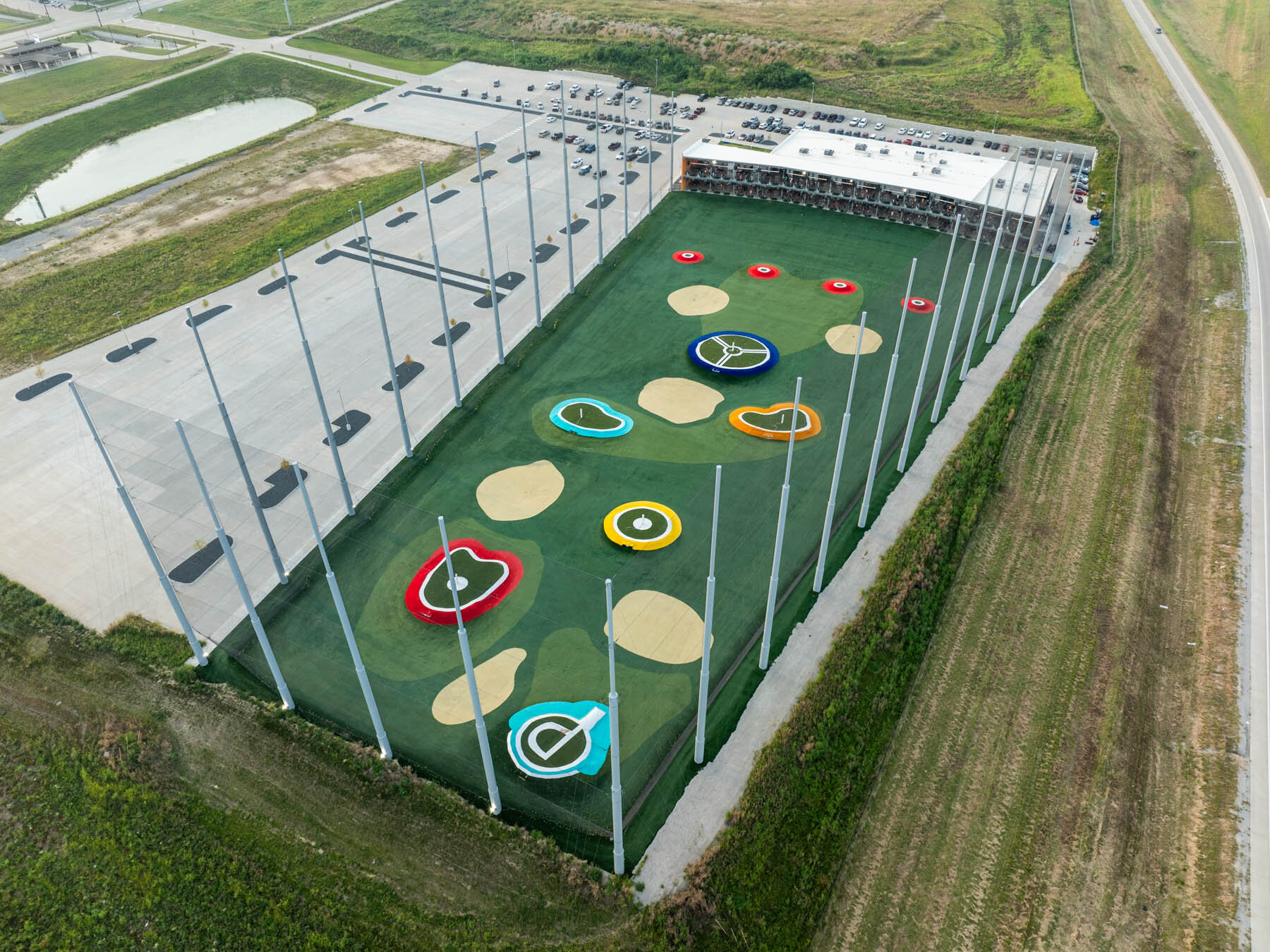 Smart target greens at PinSocial Tiffin driving range