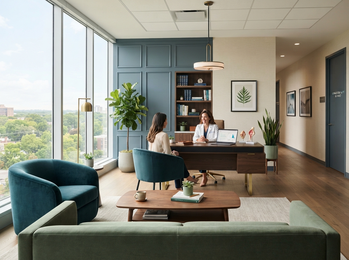 Elegant concierge medicine office interior