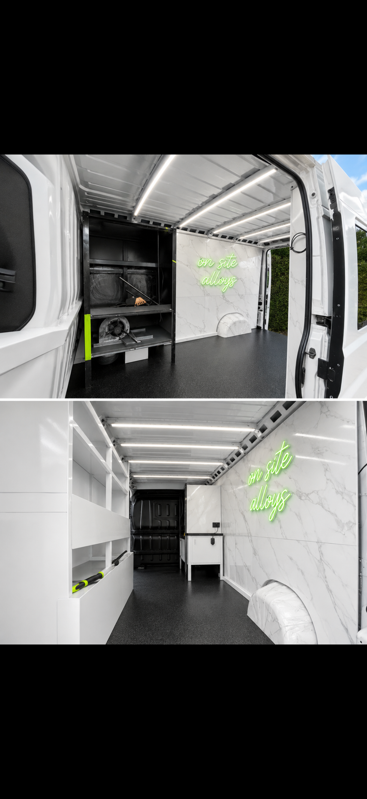 On-Site Alloys Mobile Van Inside