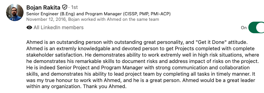 LinkedIn Recommendation