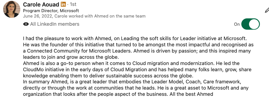 LinkedIn Recommendation