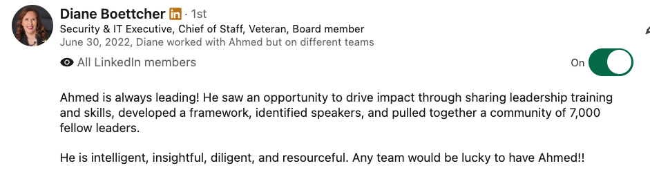 LinkedIn Recommendation