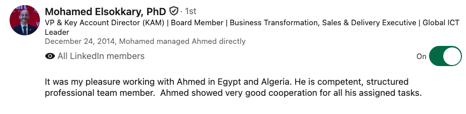 LinkedIn Recommendation
