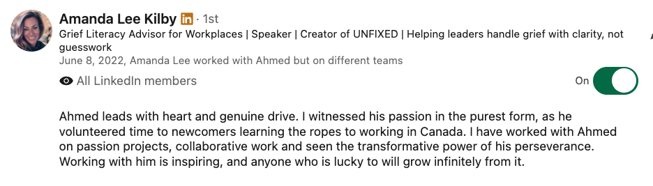 LinkedIn Recommendation