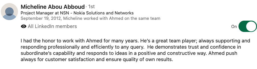 LinkedIn Recommendation