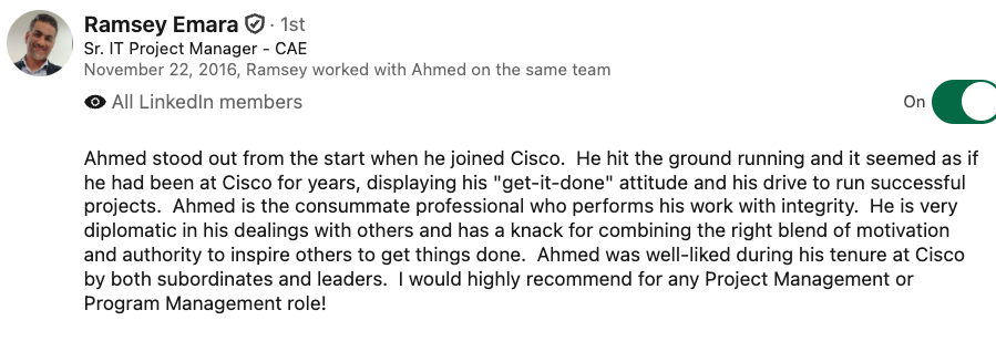 LinkedIn Recommendation