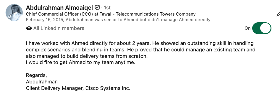 LinkedIn Recommendation
