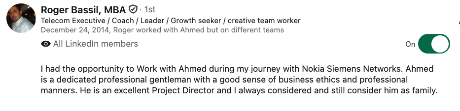 LinkedIn Recommendation