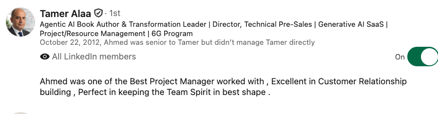 LinkedIn Recommendation