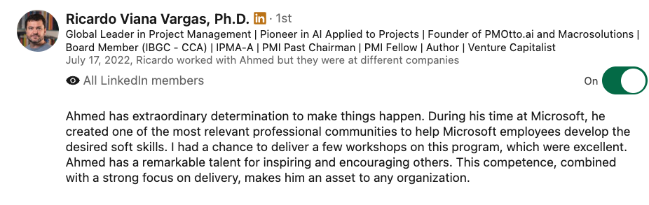 LinkedIn Recommendation