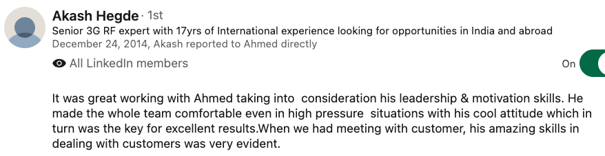 LinkedIn Recommendation