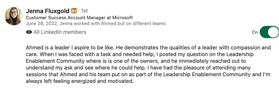 LinkedIn Recommendation